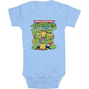 Infant's Teenage Mutant Ninja Turtles Group Shot Original Logo Bodysuit