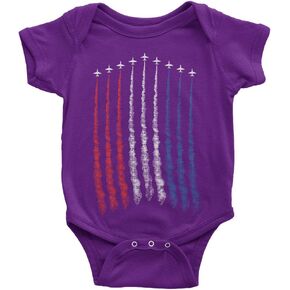 Threadrock Baby Red White Blue Air Force Flyover Infant Bodysuit