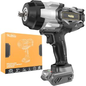 مفتاح التأثير اللاسلكي 1/2 "لبطارية DeWalt 20V ، 1600 قدم رطل (2200n.M) عزم الدوران تأثير كبير على السلاح ، سائق تأثير كهربائي بدون فرش مع 4 أوضاع وضوء عمل LED (بدون بطارية)