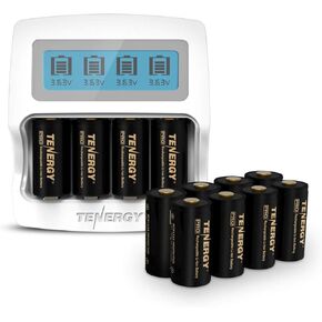 Tenergy 12 Pack Rechargeable Batteries and Charger Compatible with Arlo Wireless Cameras Certified Works with Arlo