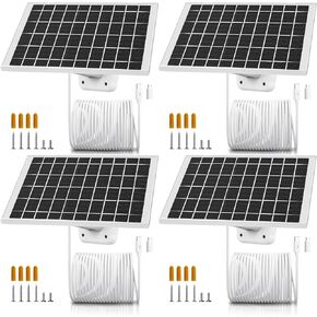 4 Pack 7W Solar Panel Charger Compatible with Ring Outdoor Cam Plus, Stick Up Cam Pro, Spotlight Cam Plus, Spotlight Cam Pro for Ring USB Type C Camera, IP65 Waterproof