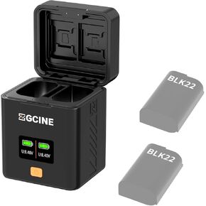 ZGCINE PS-BLK22 Dual USB-C Charger Case Box with PD Fast Charging for Panasonic DMW-BLK22, Compatible with LUMIX S5 S5M2 S5M2X S9 GH7 GH6 GH5M2 GH5S GH5 G9 G9M2, NOT Built-in Battery