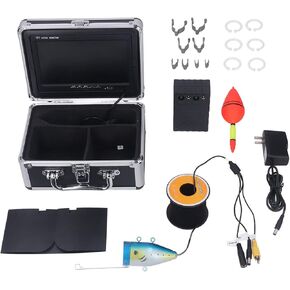 كاميرا الصيد تحت الماء 7 بوصة شاشة LCD IP68 1200TVL FISH FING مع 12 ٪ LED مصابيح LED لفحص بئر مياه الصيد البصرية (قابس الولايات المتحدة 30M/32.8YD)