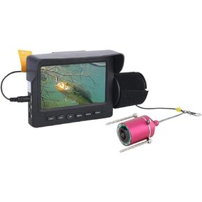 1200TVL Underwater Fishing Camera 4.3" Display with 10 LED Lights, 195° View, 15m Cable for Fishing, Waterproof