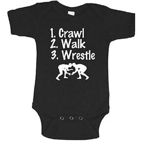 Crawl walk wrestle baby onesie ® wrestling onesie ® bodysuit wrestler infant one piece