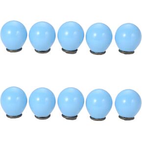 10Pcs 21 * 26mm Round Ceramic Door Knobs Cabinet Drawer Dresser Cupboard Kitchen Furniture Pulls Handle Kid'Room Decoration Handle - (Color: White)