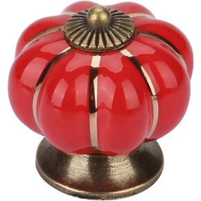 Decorative Colorful Door Knobs, Ceramic Knobs, for Cabinet Drawer Furniture Drawer (Green)