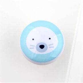 Ceramic Round Single Hole Handle Nordic Pastoral INS Drawer Antique Cabinet Drawer Kitchen Children Room Furniture Pulls - (Color: polar bear)