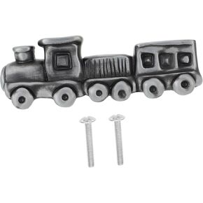 Decorative Train Handle Cabinet Knobs for Boys and Girls Dresser Wardrobe Grey