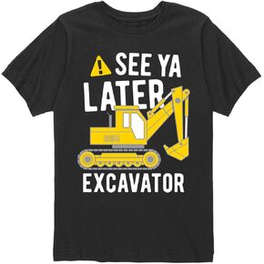 Instant Message - See Ya Later Excavator - Youth Short Sleeve Graphic T-Shirt