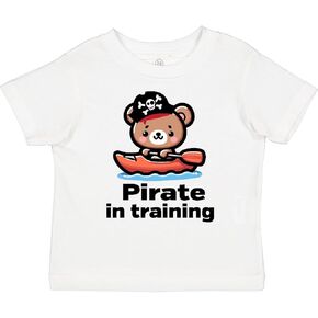 inktastic Pirate in Training Kayak Bear Toddler T-Shirt
