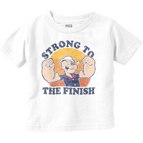 Brisco Brands Strong to The Finish Popeye Sailor Toddler Boy Girl T Shirt