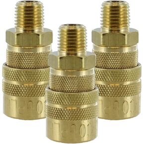 Milton 716 1/4" NPT Male M Style Coupler-3 Pack