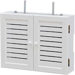 Router Shelf Wall Mount WiFi Router Storage Box, Wall-Mounted Router Rack Bracket, Window-Shades Floating Wall Shelf, WiFi Storage Box, Power Strip Protector Hider