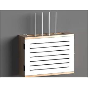 Router Shelf Wall Mount WiFi Router Storage Box, WiFi Router Storage Box, Cable Hide Floating Shelves for TV Components Cable Hide, Easy to Install