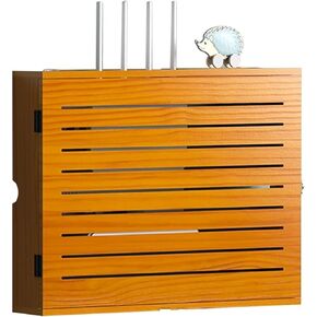 Router Shelf Wall Mount WiFi Router Storage Box, Wall-Mounted Router Rack Bracket, Window-Shades Floating Shelf for WiFi Storage, Cable Organizer Box, Power Strip Protector