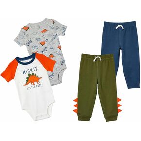 Carter's Boys 4-Piece Bodysuit & Pant Set