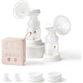 Electric Breast Pump, 4 Pumping Modes & 9 Intensity Levels, Portable Split-Tube Design for Double/Single Use 2500mAh Battery, Fast Charging, Quiet & Easy to Clean