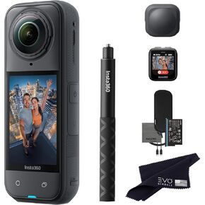 Insta360 X5 GPS Preview Remote Bundle-8K Waterproof 360 Action Camera with 1/1.28" 48MP Sensors, 8K 360 HDR Video, 72MP 360 Photo |Bundle Includes GPS Preview Remote, Selfie Stick, Lens Cap (512GB)