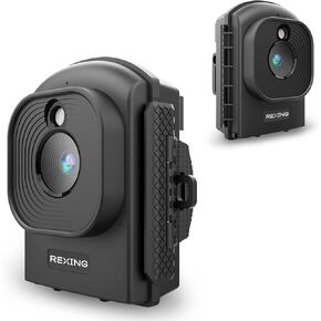 Rexing TL1 Time-Lapse Camera 2.4" LCD 1920x1080 Full HD Video 110° Wide-Angle Lens 6 Month Battery Life 2W White LED Loop Recording, Storage up to 512GB For Photography,Construction,Nature Observation