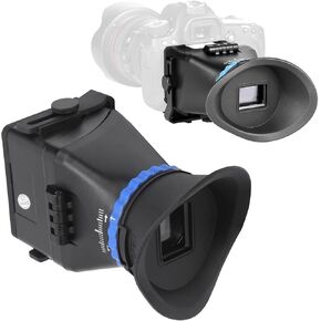 Septpenta ST 1 Camera Viewfinder, 3X Magnificati Right Angle Viewfinder with Optical Glass, Compatible with 3 Inch, 3.2 Inch Camera Camcorders, Dslrs and Mirrorless Camera Screen Hoods