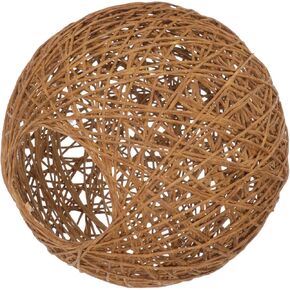 Rattan Woven Lampshade Ball Shape Ceiling Light Fixture Accessory for Ceiling and Table Lamps Durable and Fade