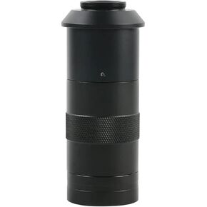 Industrial Video Microscope Electronic 130X Monocular Zoom C Mount Lens Glass Objective Lens Eyepiece for HDMI USB CCD Camera(50mm 130X)