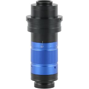 HD 300X 450X 600X Adjustable Zoom C Mount Lens 0.7X-5.6X Continuously Monocular Lens for HDMI VGA USB Video Microscope Camera(900X)