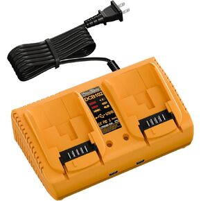 SoulBay Charger Replacement for Dewalt 12V 20V Max Battery DCB102 DCB105 DCB107 DCB112 DCB115 DCB118 DCB127 DCB120 DCB201 DCB204 DCB205 DCB206, Dual Charging Station, 2 USB Ports