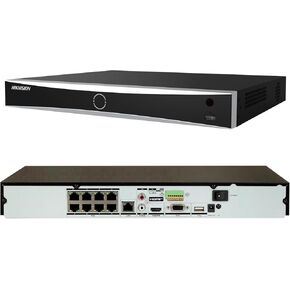 NVR 8 Channel DS-7608NXI-K2/8P 8-ch PoE 1U K Series AcuSense 4K NVR Plug & Play Network Video Recorder Compatible with Hikvision Camera International Version (DS-7608NI-K2/8P Upgrade)