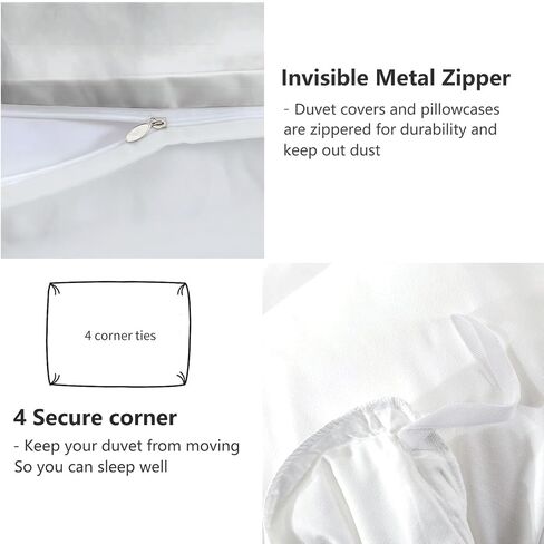 Highland Cattle Duvet Cover Set 2 Pieces Toddler, 1 Comforter Cover 40 X 60 Inches and 1 Pillowcases for Kids & Adults, Brushed Microfiber Bedding Set Comfy Breathable, Black and White Simple Style in Saudi Arabia