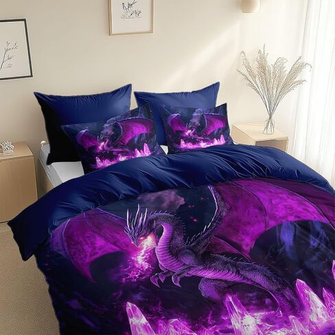 Toddler Duvet Cover 40 X 60 Inches - Tiger Animal, Brushed Microfiber Reversible Comforter Cover, 2 Pieces Soft & Breathable Pure Black Background Bedding Set with 1 Pillow Shams 20 X 30 Inches in Saudi Arabia