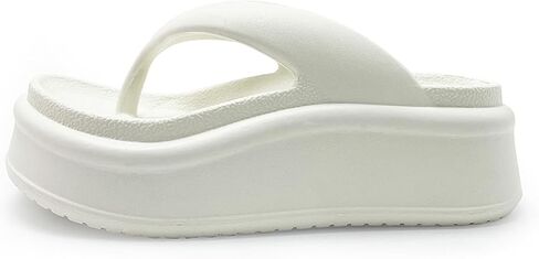 Harssidanzar Womens EVA Platform Flip Flops, Thick Sole Trendy Thong Sandals for Beach & Daily Wear HL220US in Saudi Arabia