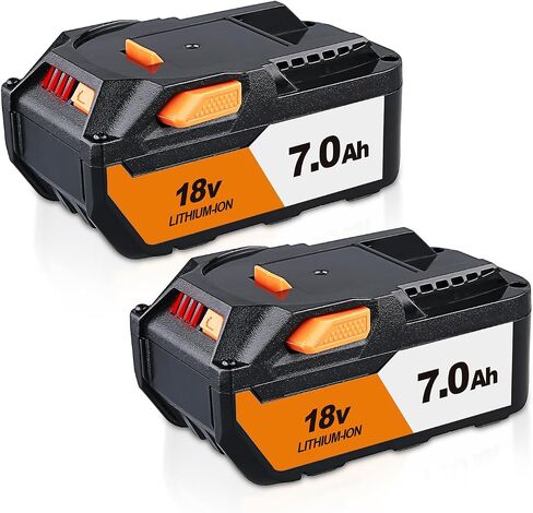 2Pack 7.0Ah Compatible with Ridgid 18V Battery Replacement for Ridgid Battery Li-ion 18V R840087 R840086 R840085 R840083 R840089 AC840085 AC840086 AC840087P AC840089 in Saudi Arabia