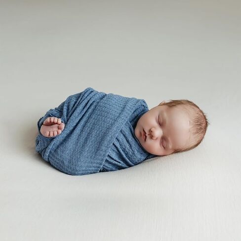 Newborn Photography Props for Baby Boys and Girls Newborn Wraps for Infant Baby Photoshoot Waffle Texture Knit Blanket in Saudi Arabia