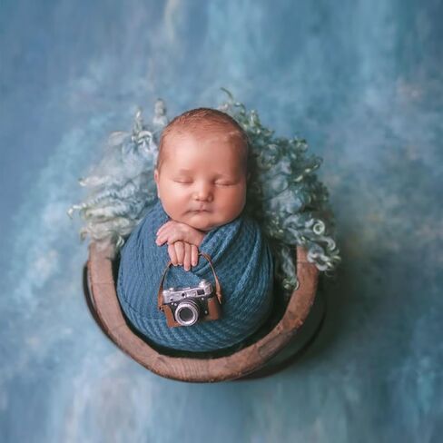 Newborn Photography Props for Baby Boys and Girls Newborn Wraps for Infant Baby Photoshoot Waffle Texture Knit Blanket in Saudi Arabia