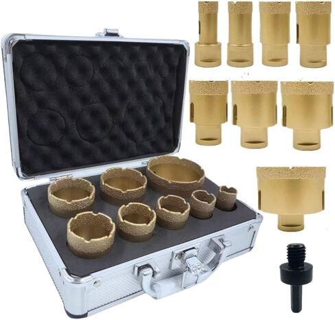 8pcs/9pcs M14 Threaded Diamond Brazed Drill Bit Set(8Pcs No Box) in Saudi Arabia