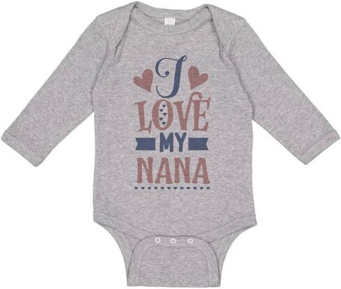 I Love My Nana Long Sleeve Baby Infant Bodysuit in Kuwait