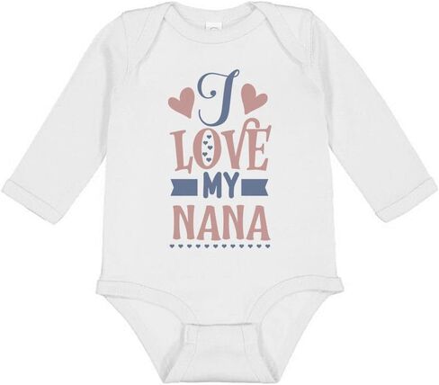 I Love My Nana Long Sleeve Baby Infant Bodysuit in Kuwait