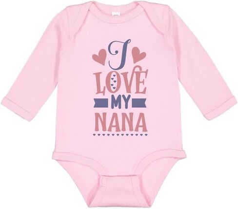 I Love My Nana Long Sleeve Baby Infant Bodysuit in Kuwait