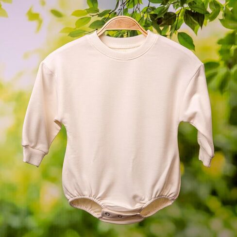 Baby Girl Romper Set 2-Pack Cotton Bodysuits, Long Sleeve & Short Plain Outfit, Newborn Infant Outfit for Girls in Kuwait