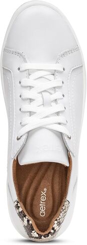 Aetrex Women's Blake Leather Arch Support Orthopedic Sneakers - Neutral Adjustable Lace Up Lightweight Casual Walking Sneakers for Women in Saudi Arabia