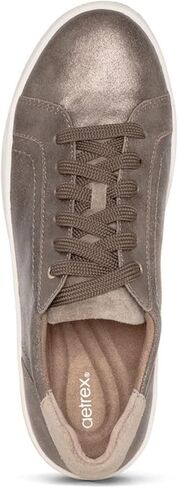 Aetrex Women's Blake Leather Arch Support Orthopedic Sneakers - Neutral Adjustable Lace Up Lightweight Casual Walking Sneakers for Women in Saudi Arabia