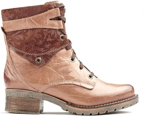 Dromedaris Women's Kara Combat Lace-up Comfort Boot with Inside Zip in Saudi Arabia
