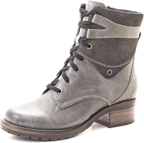 Dromedaris Women's Kara Combat Lace-up Comfort Boot with Inside Zip in Saudi Arabia