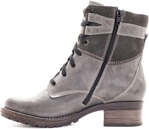 Dromedaris Women's Kara Combat Lace-up Comfort Boot with Inside Zip in Saudi Arabia