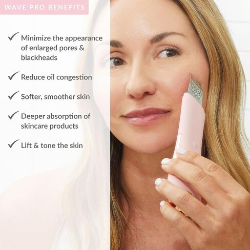 PMD Wave Pro - Professional-Grade Advanced Skin Spatula - Extract, Infuse, & Lift - SonicGlow Vibration and E-Wave Technology - Clear Pores, Blackheads, & Whiteheads in Saudi Arabia