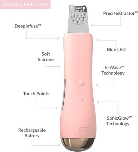 PMD Wave Pro - Professional-Grade Advanced Skin Spatula - Extract, Infuse, & Lift - SonicGlow Vibration and E-Wave Technology - Clear Pores, Blackheads, & Whiteheads in Saudi Arabia