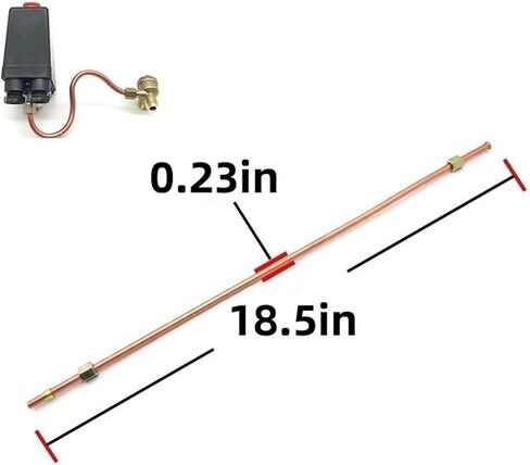 470mm Air Compressor Exhaust Tube Replacement Air Pipe Oil Pump Spare Parts, Length Bendable Sturdy for Portable Air Compressor Accessory Repair(1PC) in Saudi Arabia