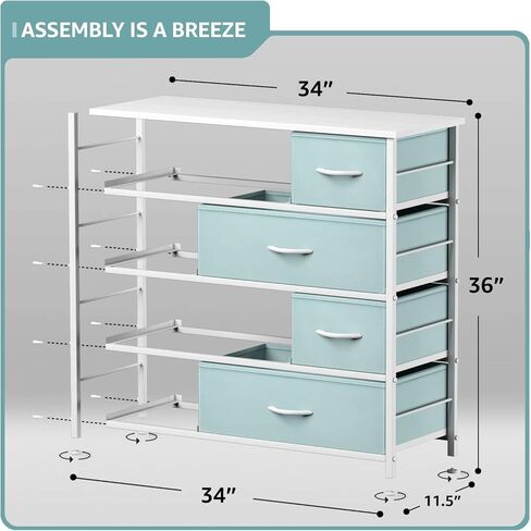 Sorbus Dresser مع 8 أدراج - صدر تخزين للأثاث للأطفال ، المراهقين ، غرفة نوم ، حضانة ، غرفة ألعاب ، ملابس ، ألعاب - إطار فولاذي ، قمة الخشب ، صناديق النسيج (الأرجواني) in Kuwait
